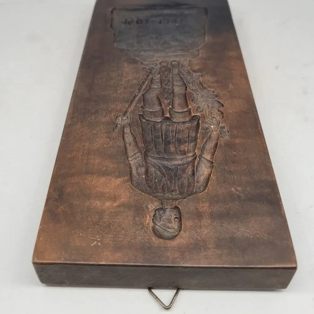 Antique‎ Wooden Cookie Mold Roman Soldier Primitive Folk Wall Decor